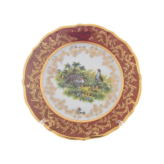 Набор из 6-ти тарелок Охота красная 17 см, серия Мария Тереза, Repast, фото , изображение 9