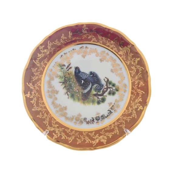 Набор из 6-ти тарелок Охота красная 17 см, серия Мария Тереза, Repast, фото , изображение 11