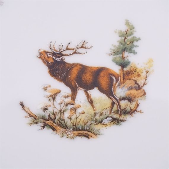 Набор из 6-ти тарелок Охота красная 19 см, серия Мария Тереза, Repast, фото , изображение 3