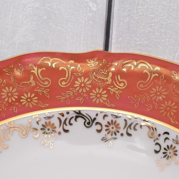 Набор из 6-ти глубоких тарелок Охота красная 23 см, серия Мария Тереза, Repast, фото , изображение 9