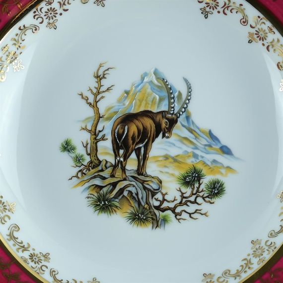 Набор из 6-ти глубоких тарелок Охота красная 23 см, серия Мария Тереза, Repast, фото , изображение 8