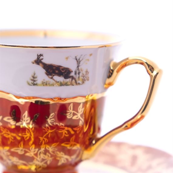 Набор кофейных пар Охота красная, серия Мария Тереза, Repast, фото , изображение 9