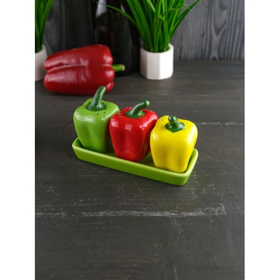 Набор для специй на подставке Rich harvest Перцы 15*5.5*8.5 см, 3 шт, Repast, фото , изображение 4