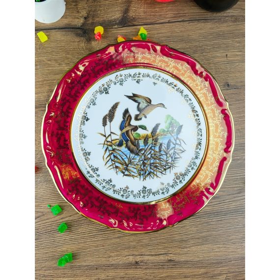 Набор из 6-ти тарелок Охота красная 27 см, серия Мария Тереза, Repast, фото , изображение 4