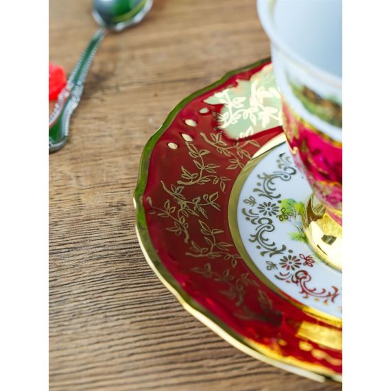 Набор кофейных пар Охота красная, серия Мария Тереза, Repast, фото , изображение 3