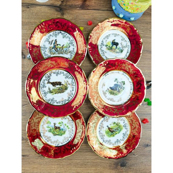 Набор кофейных пар Охота красная, серия Мария Тереза, Repast, фото , изображение 4