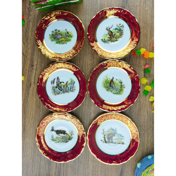 Набор кофейных пар мокко Охота красная, серия Мария Тереза, Repast, фото , изображение 2