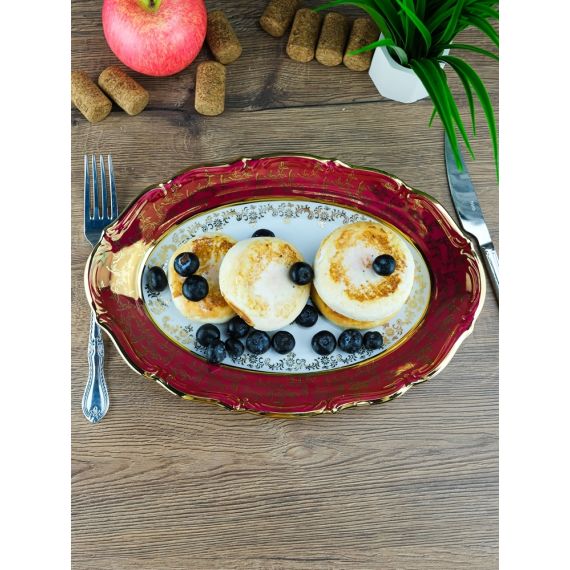 Блюдо овальное Охота красная 28 см, серия Мария Тереза, Repast, фото , изображение 2