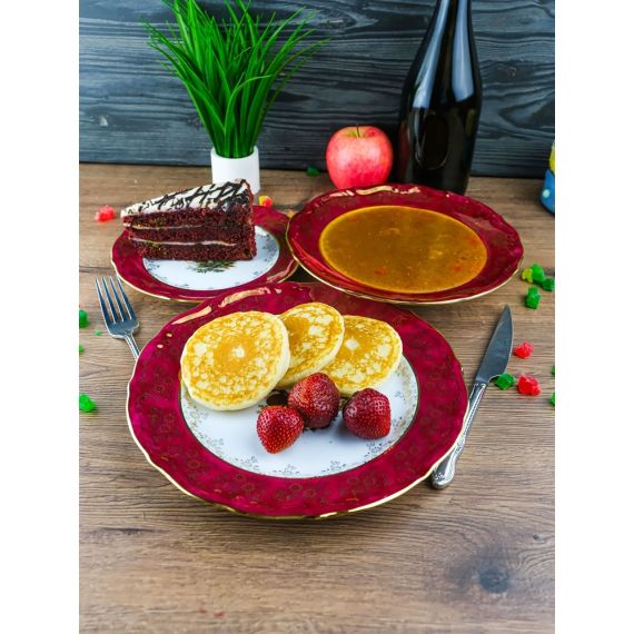 Набор из 18-ти тарелок Охота красная, серия Мария Тереза, Repast, фото , изображение 3