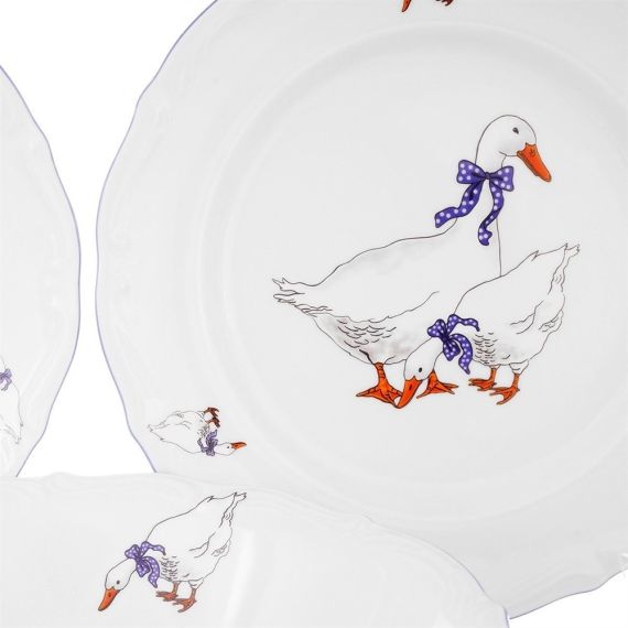 Столовый набор на 6 персон Гуси, 25 предметов, Repast, фото , изображение 2