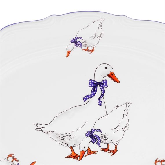 Блюдо овальное 33 см Гуси, Repast, фото , изображение 3
