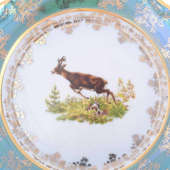 Набор из 6-ти тарелок Охота зеленая 17 см, серия Мария Тереза, Repast, фото , изображение 2