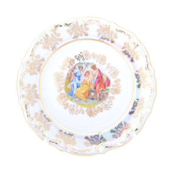 Набор из 6-ти тарелок Мадонна 17 см, перламутр, серия Мария Тереза, Repast, фото , изображение 8