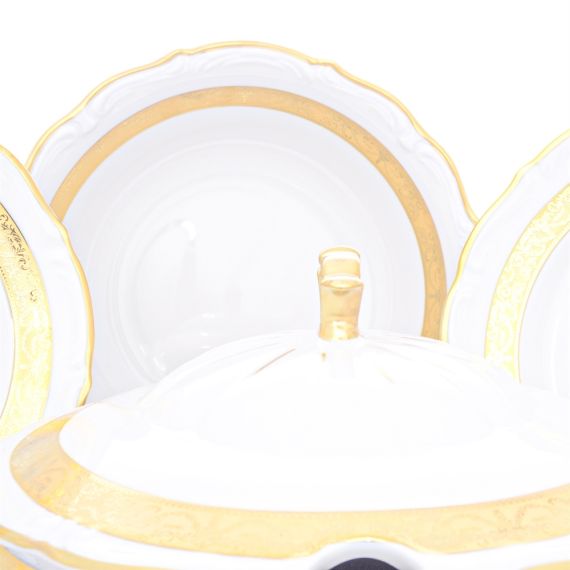 Столовый сервиз на 6 персон Матовая полоса, серия Мария Тереза, 28 предметов, Repast, фото , изображение 3