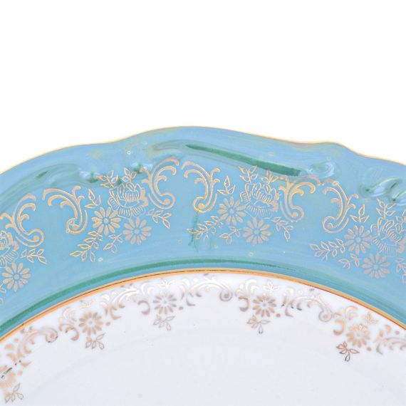 Блюдо круглое Охота зеленая 33 см, серия Мария Тереза, Repast, фото , изображение 3