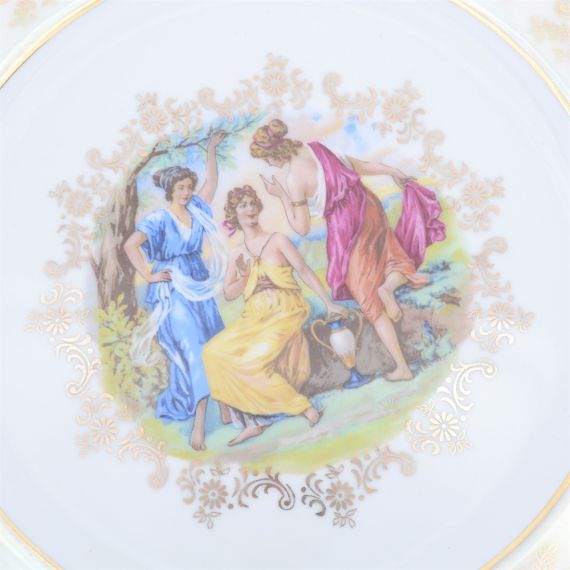 Набор из 6-ти тарелок Мадонна 27 см, перламутр, серия Мария Тереза, Repast, фото , изображение 2