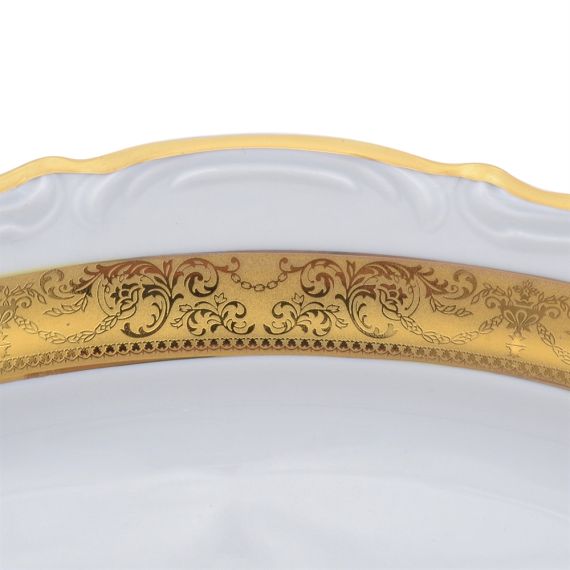 Блюдо овальное  Матовая полоса 33 см, серия Мария Тереза, Repast, фото , изображение 3