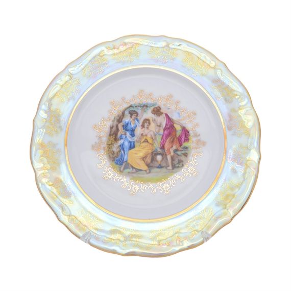 Набор из 6-ти тарелок Мадонна 21 см, перламутр, серия Мария Тереза, Repast, фото , изображение 20