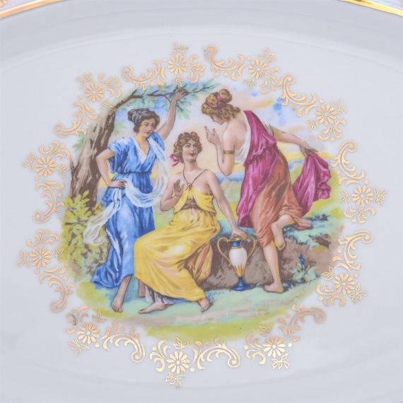 Блюдо овальное Мадонна 38 см, перламутр, серия Мария Тереза, Repast, фото , изображение 10