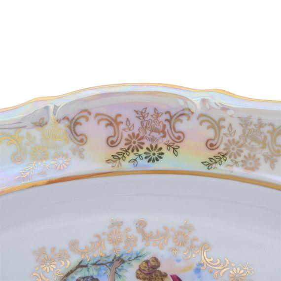 Блюдо овальное Мадонна 38 см, перламутр, серия Мария Тереза, Repast, фото , изображение 11