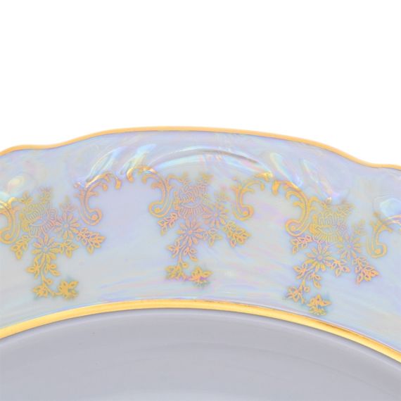 Блюдо круглое Мадонна 30 см, перламутр, серия Мария Тереза, Repast, фото , изображение 3