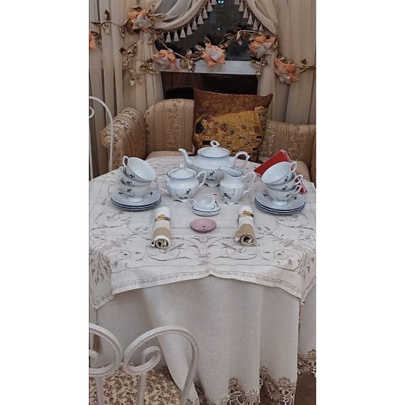 Чайный набор на 6 персон Гуси, классическая чашка, 15 предметов, Repast, фото , изображение 4