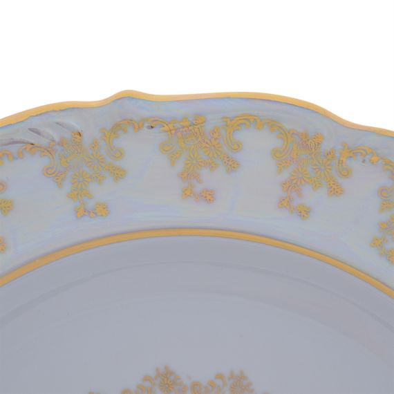 Блюдо круглое Мадонна 30 см, перламутр, серия Мария Тереза, Repast, фото , изображение 2