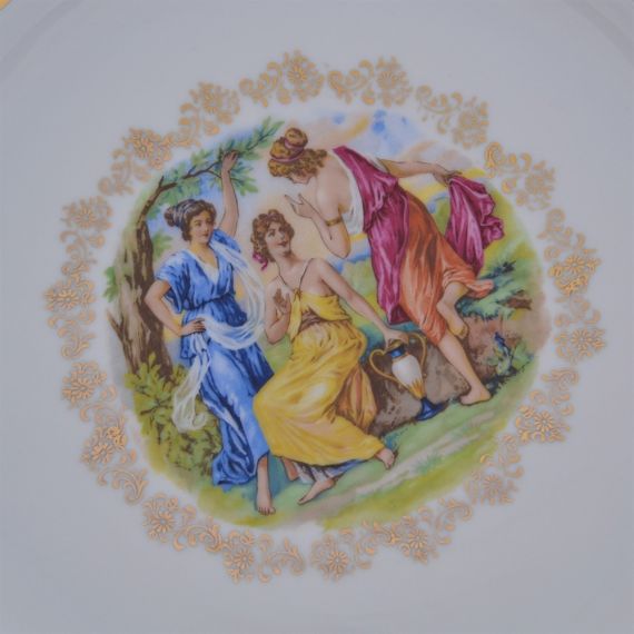 Блюдо круглое Мадонна 30 см, перламутр, серия Мария Тереза, Repast, фото , изображение 3