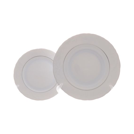 Столовый набор на 6 персон Rococo с платиновой полосой, 25 предметов, Repast, фото , изображение 2