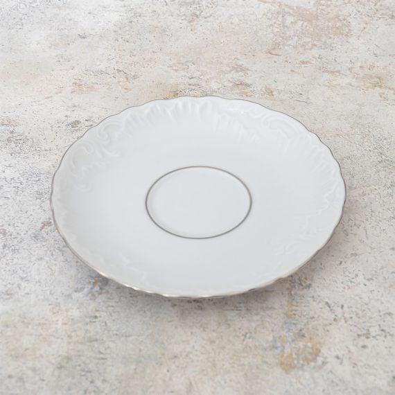 Набор из 6-ти чайных пар Rococo с платиновой полосой 220 мл, Repast, фото , изображение 2