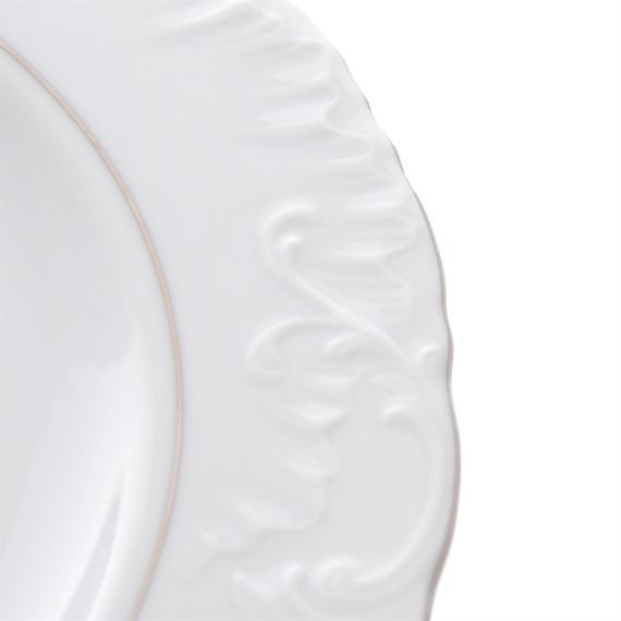 Блюдо круглое Rococo с платиновой полосой 32 см, Repast, фото , изображение 2