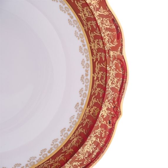 Салатник Красный лист 26 см, серия Мария Тереза, Repast, фото , изображение 2