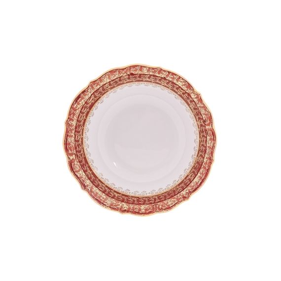 Салатник Красный лист 26 см, серия Мария Тереза, Repast, фото , изображение 3