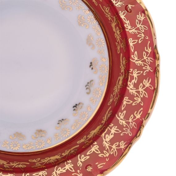 Набор из 6-ти салатников Красный лист 15,5 см, серия Мария Тереза, Repast, фото , изображение 2