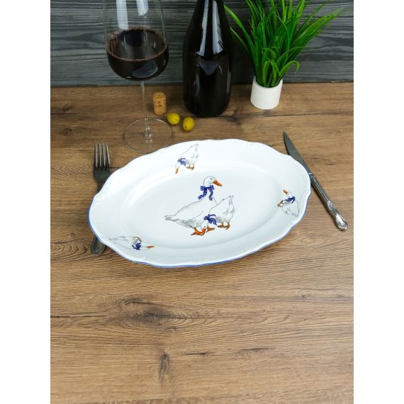 Блюдо овальное 33 см Гуси, Repast, фото , изображение 7