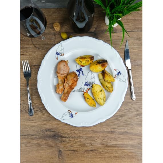 Блюдо круглое 32 см Гуси, Repast, фото , изображение 14