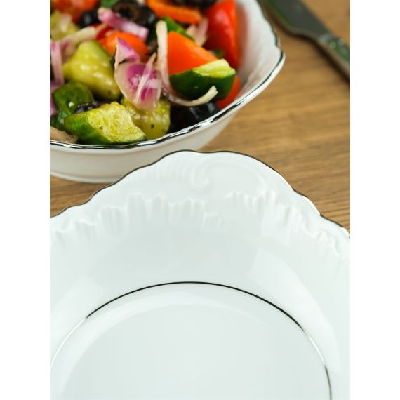 Набор из 6-ти салатников Rococo с платиновой полосой 17 см, Repast, фото , изображение 12