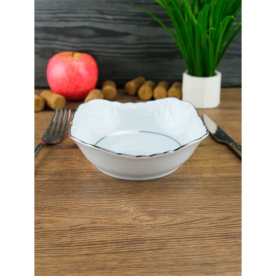 Набор из 6-ти салатников Rococo с платиновой полосой 17 см, Repast, фото , изображение 13