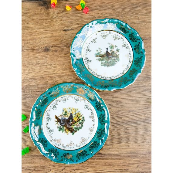 Набор из 6-ти тарелок Охота зеленная 17 см, серия Мария Тереза, Repast, фото , изображение 4