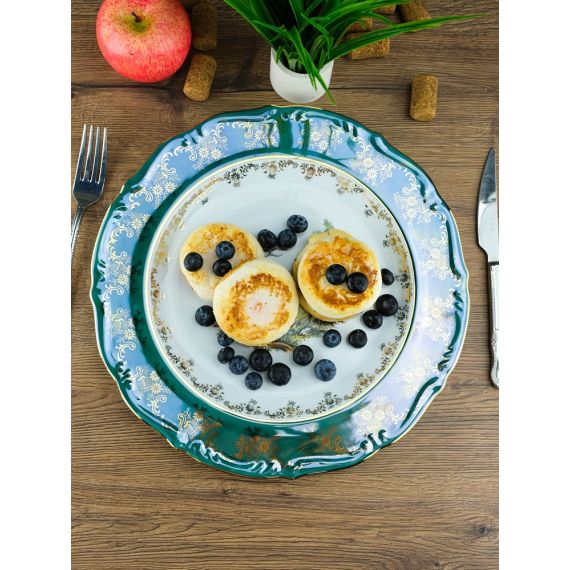 Блюдо круглое Охота зеленая 33 см, серия Мария Тереза, Repast, фото , изображение 4