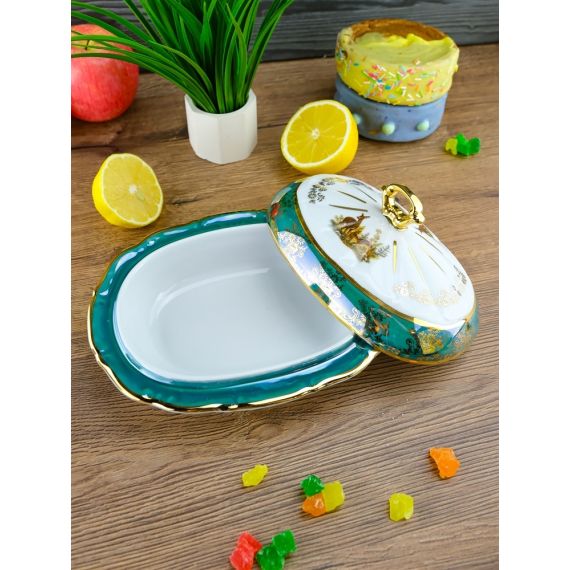 Масленка Охота зеленая, серия Мария Тереза, Repast, фото , изображение 5