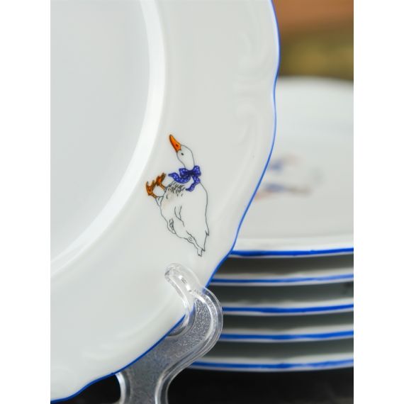 Набор из 6-ти плоских тарелок 21 см Гуси, Repast, фото , изображение 18