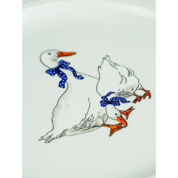 Блюдо круглое 32 см Гуси, Repast, фото , изображение 21