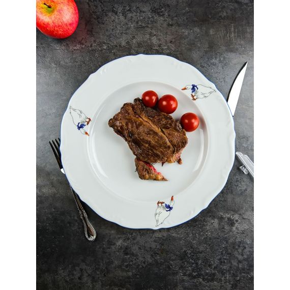 Блюдо круглое 32 см Гуси, Repast, фото , изображение 22