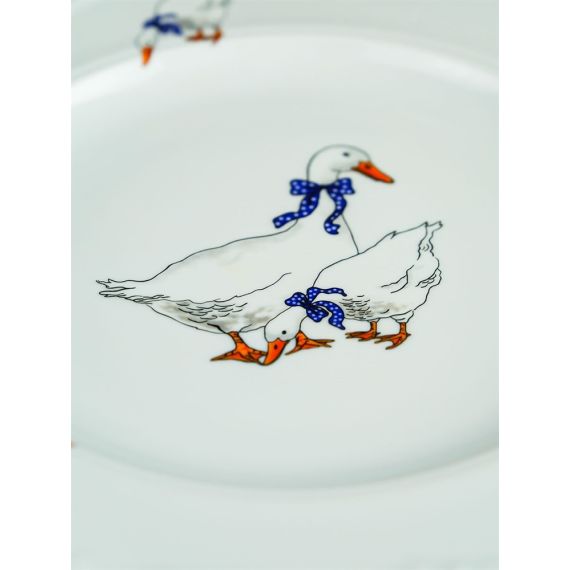 Блюдо круглое 32 см Гуси, Repast, фото , изображение 3