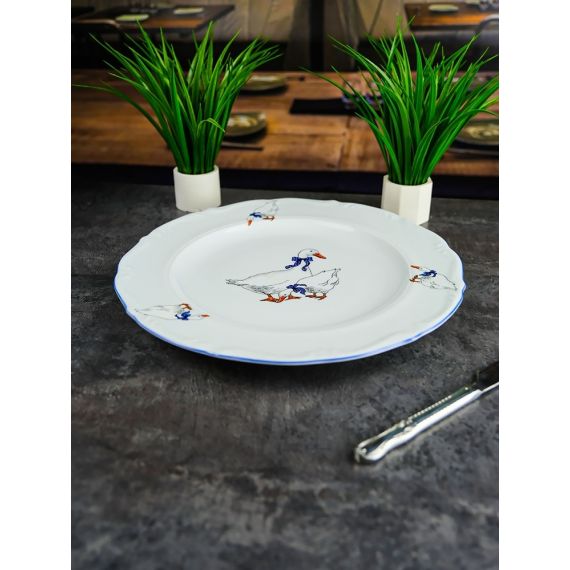 Блюдо круглое 32 см Гуси, Repast, фото , изображение 5
