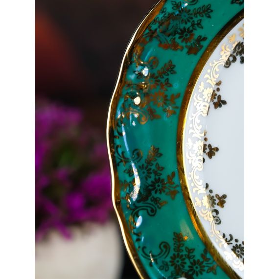 Набор из 6-ти тарелок Охота зеленая 19 см, серия Мария Тереза, Repast, фото , изображение 14