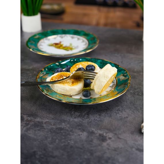 Набор из 6-ти тарелок Охота зеленая 19 см, серия Мария Тереза, Repast, фото , изображение 18