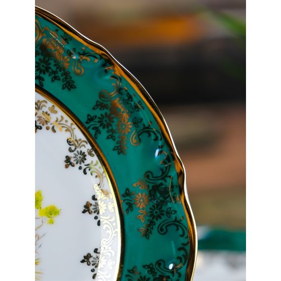 Набор из 6-ти тарелок Охота зеленая 19 см, серия Мария Тереза, Repast, фото , изображение 2