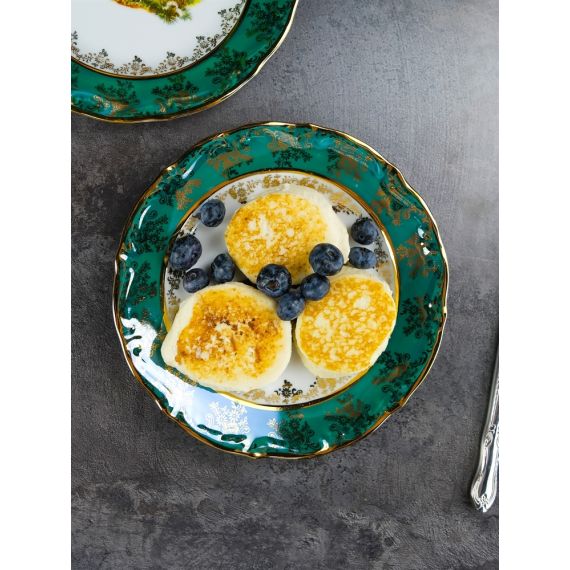 Набор из 6-ти тарелок Охота зеленая 19 см, серия Мария Тереза, Repast, фото , изображение 3